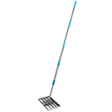 Lawn Leveling Rake 6.5FT Stainless Steel Adjustable Easy Sand Gravel Tool for