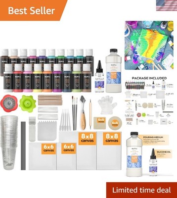 Comprehensive Acrylic Pouring Set with 19 Colors - Unleash Your Creativity