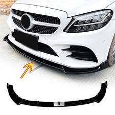Frontspoiler-Splitter, Lipgloss, Schwarz, für Mercedes-Benz C-Klasse W205 19–21 Frontspoiler-Splitter, Lipgloss, Schwarz, für Mercedes-Benz C-Klasse W205 19–21