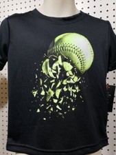 Boys Kids Youth Under Armour Shirt NEW Black Baseball short sleeve Size 4