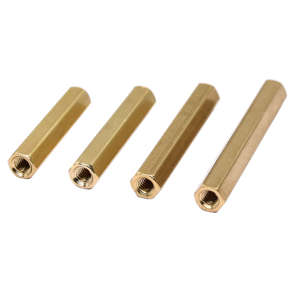 M4 Brass Spacers Female Threaded Hex Standoff Pillar PCB Spacer Studs