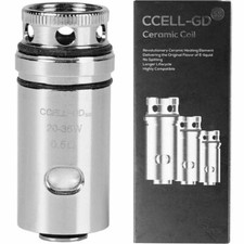 VAPORESSO cCELL GD SS CERAMIC COILS 0.5ohm 0.6ohm COILS HEAD AUTHENTIC UK SELLER