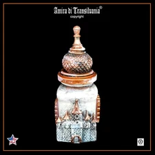 home decor vintage glass vase art jar sculpture doll house castle magic windows1