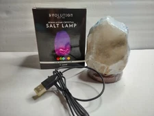 EVOLUTION SALT Color Changing Crystal Himalayan Salt Lamp USB Only 