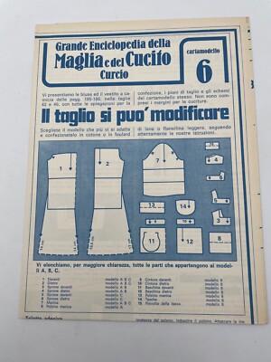 Cartamodello bluse e vestito camicia Il taglio si può modificare