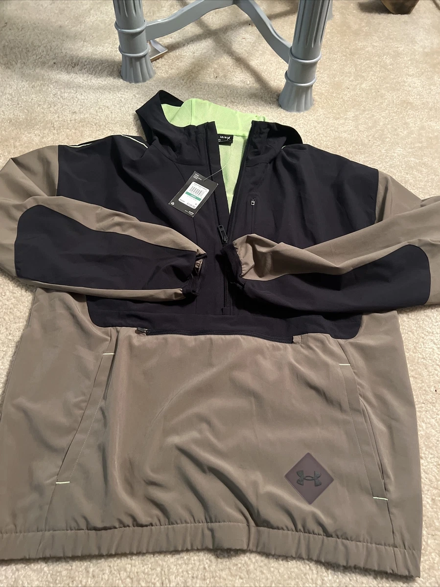 Under Armour Men s Terrain Anorak Jacket 1370507 001 Black Green