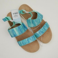 Cat  Jack Girls Sloane Blue Tie Dye Pull-On Elastic Strap Sandal Size 5