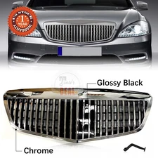 Front Grille Fit For 2010 2011 2012 2013 S-Class W221 S550 S63 w/o ACC