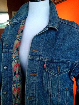 denim jacket with Liberty of London 