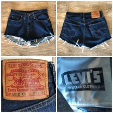 Levi's Vintage Clothing 501Z XX Big E High Rise Jean Shorts Sz 29 28 X 2 Ins 