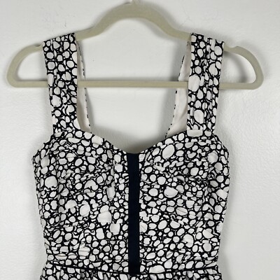 Club Monaco Dress Womens 0 White Black Silk Cocktail Evening Night Out  Trinity | eBay