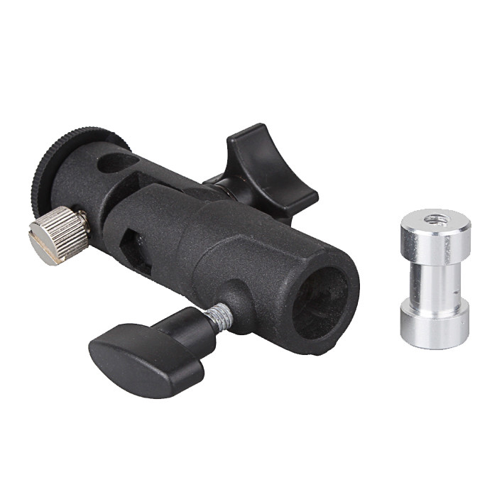 Flash Shoe Adapter Swivel Light Stand Mount Umbrella Holder Bracket E