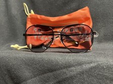 WOMEN  S BLACK PILOT SUNGLASSES FOSSIL OUTLOOK EYEWEAR COMES IN POUCH NEW