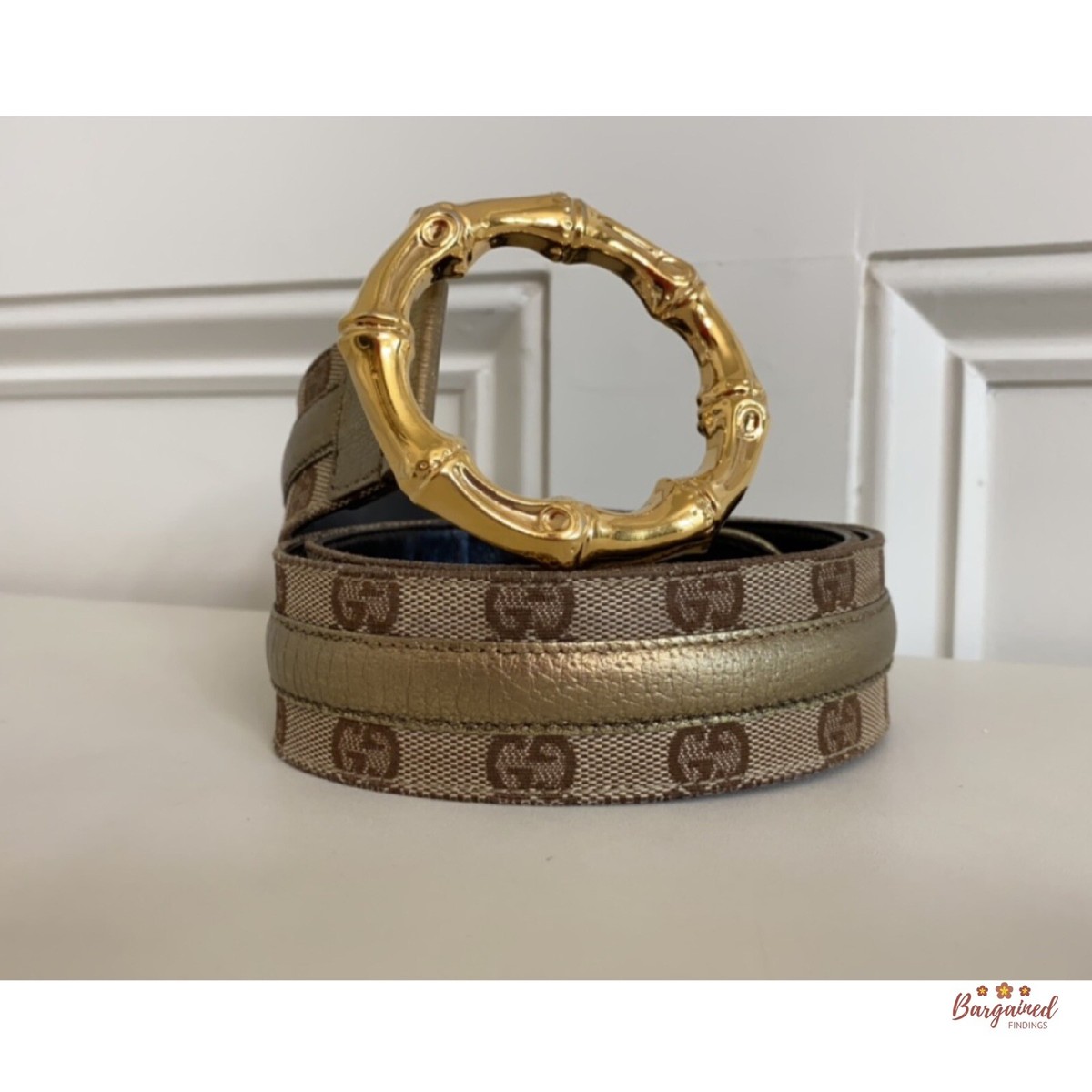 Gucci バンブーバックル ベルト Belt with bamboo detail buckle in Rosso Ancora red leather