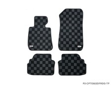 P2m Checkered Flag Race Carpet Floor Mats Fr For Bmw E90 E92 3 Series 06-12