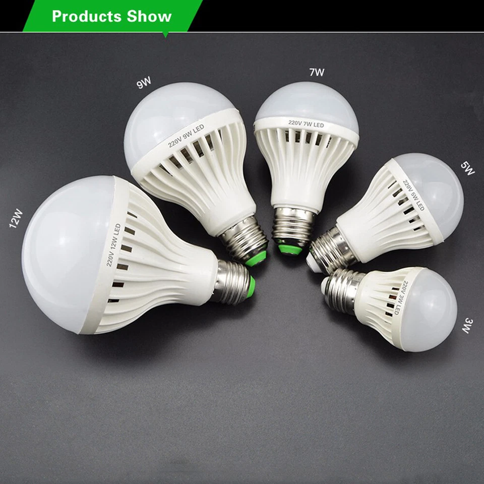 LED PIR Motion Sound Sensor Bulbs 3W 5W 7W 9W 12W Home Stairs Safety Light Lamps - Image 4 of 4