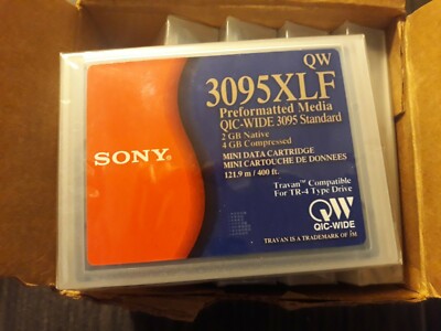 Sony QW3095XLF 2GB / 4GB QIC-Wide 3095 Travan Data Tape Cartridge NOS