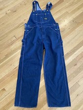 Vintage Sears Toughskins Blue Jean Bibbed Overalls M L See Measurements