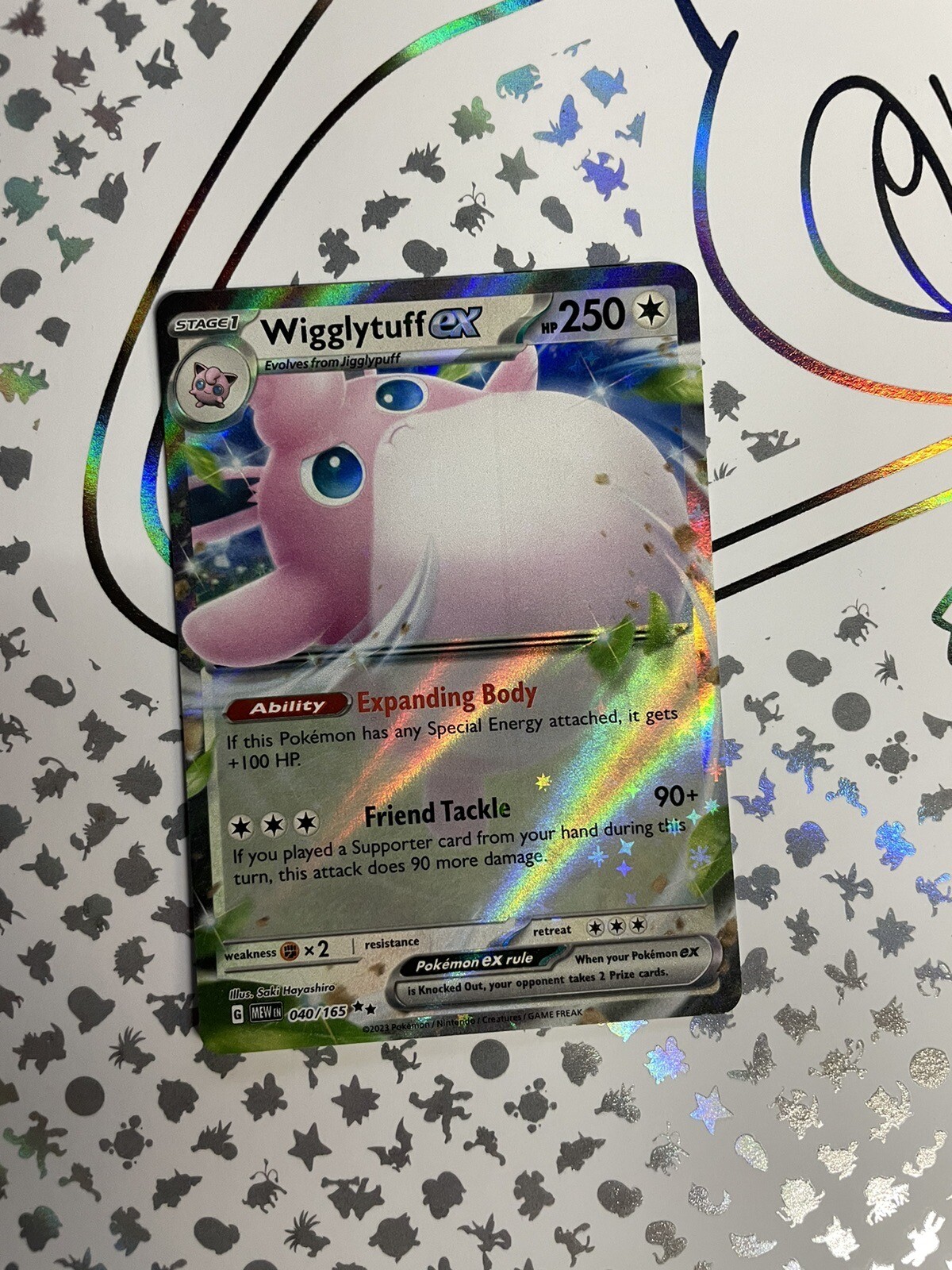 Wigglytuff ex NM 040/165 Scarlet & Violet 151 Pokemon Card