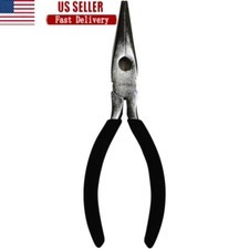 6 Inch Long Nose Pliers Soft Grip Ergonomic Grooved Jaws Slip Resistant Steel US