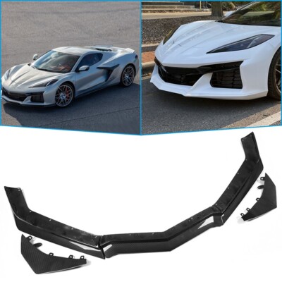 Kohlefaser Ersatz Vorderen Stoßstangsteiler für Corvette C8 Z06 Z07 E-Ray 2023+