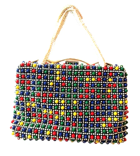 Vintage 60's/70's Candy Dot Handbag Purse by Corde-Bead