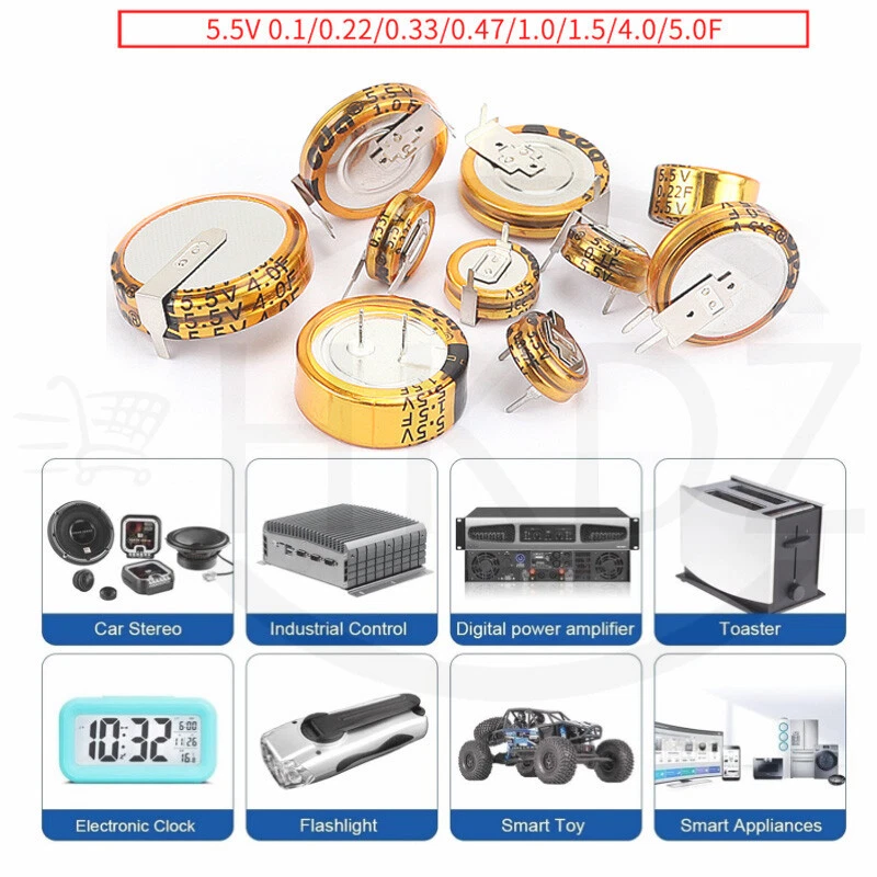 Goldcap Kondensator 5.5V 0.022F bis 5.0F Stützkondensator Flackerschutz - Bild 4 von 4