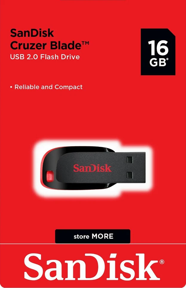 SanDisk Cruzer Blade 16GB USB 2.0 Flash Drive Thumb Memory Stick 50 Units Box - Image 2 of 4