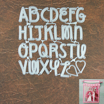 Loop De Loop Alphabet w Hearts Cutting & Embossing Dies   Capital Letters Cards