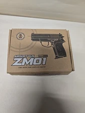 Black Full Metal Spring Airsoft  Pistol Hand Gun with Factory Pack BBs 6mm ZM01B