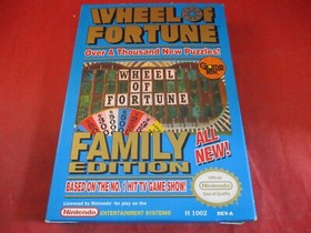 Wheel of Fortune Family Edition Nintendo Entertainment System NES COMPLETE Box T
