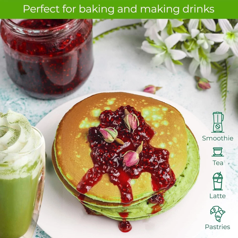 uVernal Matcha Pure Green Tea Powder for Smoothies Latte Baking Kosher 1LB - Image 4 of 4