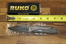 RUKO 440A Stainless Folding Knife Mirror Polished Finish RUK076PO