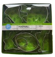 R&M International Football 6 Piece Cookie Cutter Set