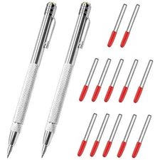 2 PCS Tungsten Carbide Tip Scribes with 12 Replacement Tips Etching Pen Set