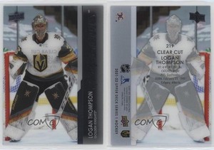 2021-22 Upper Deck Series 1 Young Guns Clear Cut Logan Thompson #219 Rookie RC