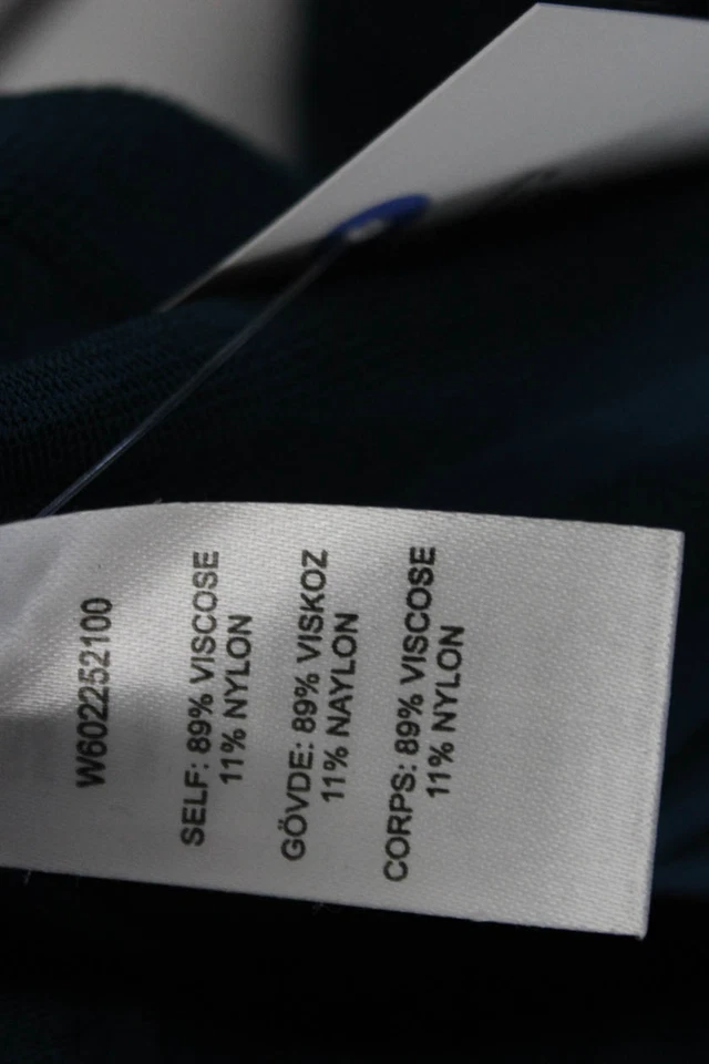 Blusa asimétrica acanalada de manga corta para mujer Opening Ceremony verde azulado talla M Foto 4 de 4