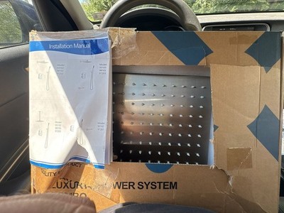 SR SUN RISE Luxury Rainfall Shower System Brushed Nickel Square Shower Faucet