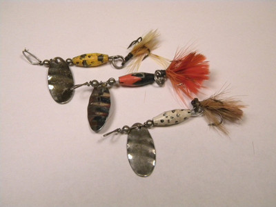 3 Vintage G.L.E. Shyster 1/8 oz inline Spinner spinnerbait crankbait lure