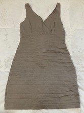 EXPRESS - Gray Sleeveless Bodycon V-Neck Mini Dress - Women's - XS