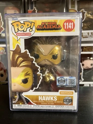 Funko Pop! Hawks Metallic #1141 LE3500 My Hero Academia + Protector  🦅
