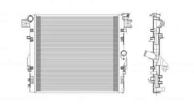 Radiador para Jeep Wrangler 07-18 3,8 L V6 fila única CH3010343 68143886AA Foto 2 de 4