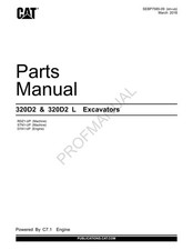 Caterpillar Cat 320D2 320D2 L Excavator Parts Catalog Manual SEBP7585