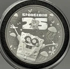 SpongeBob Square Pants 25th Collector Rare Coin 1 Troy Oz .999 Fine Silver Round