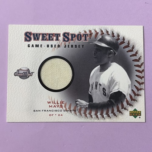 2001 Upper Deck Sweet Spot Willie Mays GAME USED JERSEY RELIC Giants