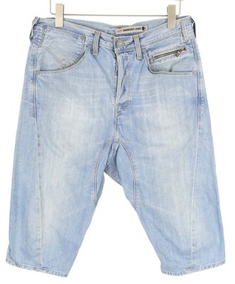 LEVI'S Engineered Herren Shorts M Blau Denim Faded Whiskers *