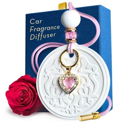 Luxury Car Air Freshener for Women - Refillable & Portable Essential Oil Frag...