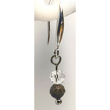 September Birthstone Sapphire Drop Earrings Sterling Silver or Gold Tone Gift UK