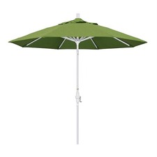 Pemberly Row 9' White Patio Umbrella in Sun-brella 1A Spectrum Cilantro