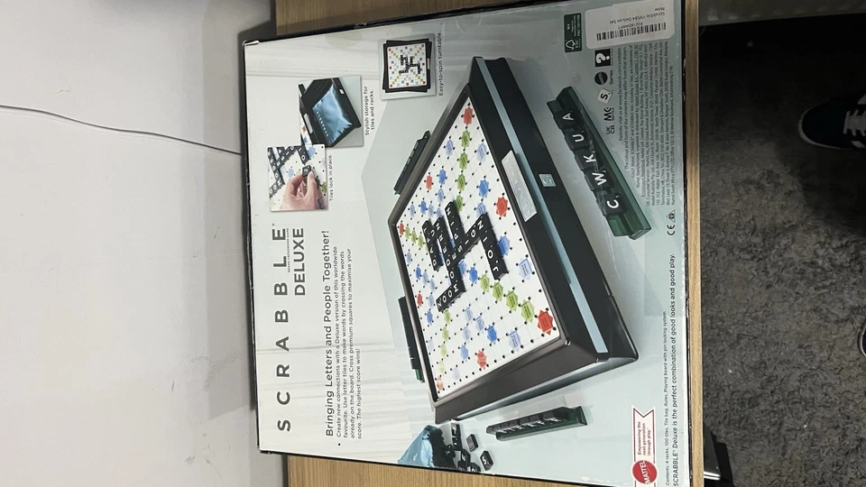 Fully Complete Boxed Scrabble Deluxe Turntable Edition - Image 3 of 4